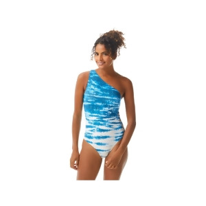 UPC 193144342997 product image for Vince Camuto Swim Women's Blue Tie Dye Stretch Lined Strappy-Side Moderate Cover | upcitemdb.com