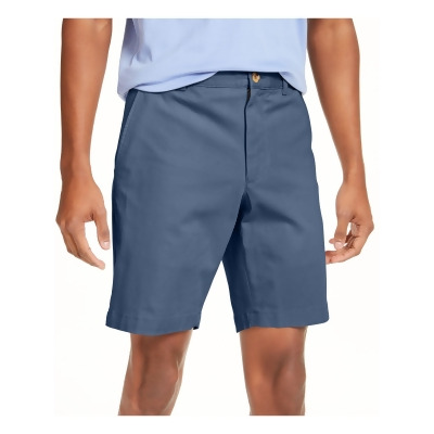 CLUBROOM Mens Light Blue Classic Fit Stretch Shorts 32 Waist 