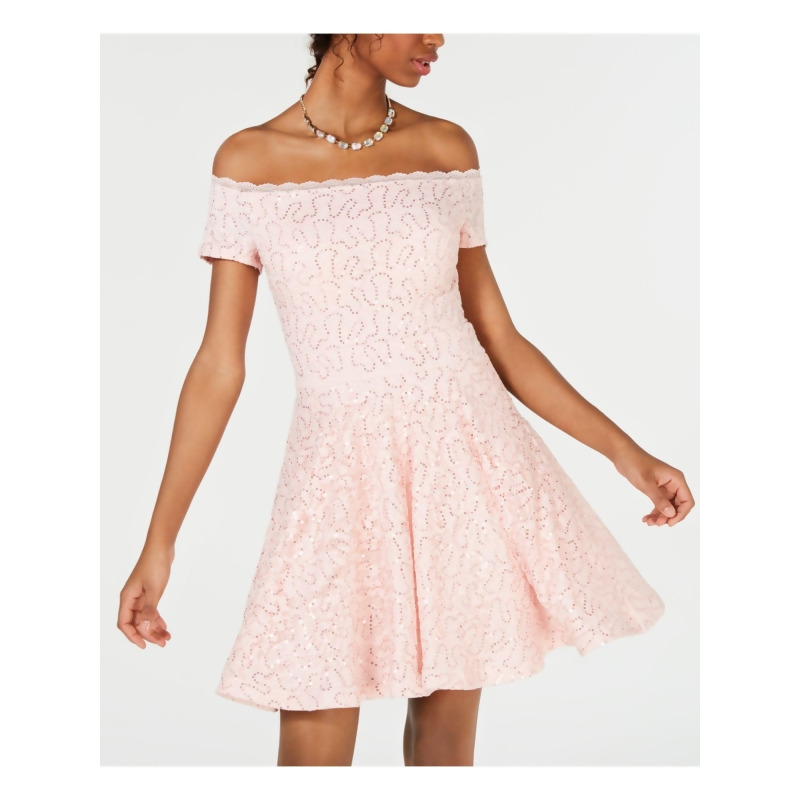 B darlin lace clearance fit and flare dress