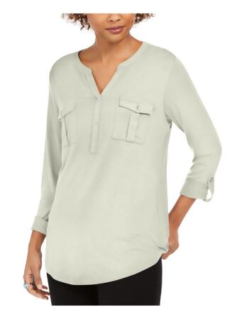 Buy Women's Blouses White 3/4 Sleeve Tops Online