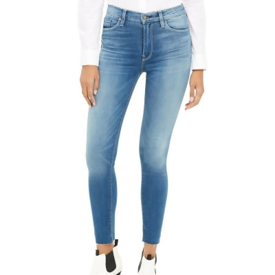 HUDSON Womens Blue Raw Hem Skinny Jeans Juniors Size: 27 
