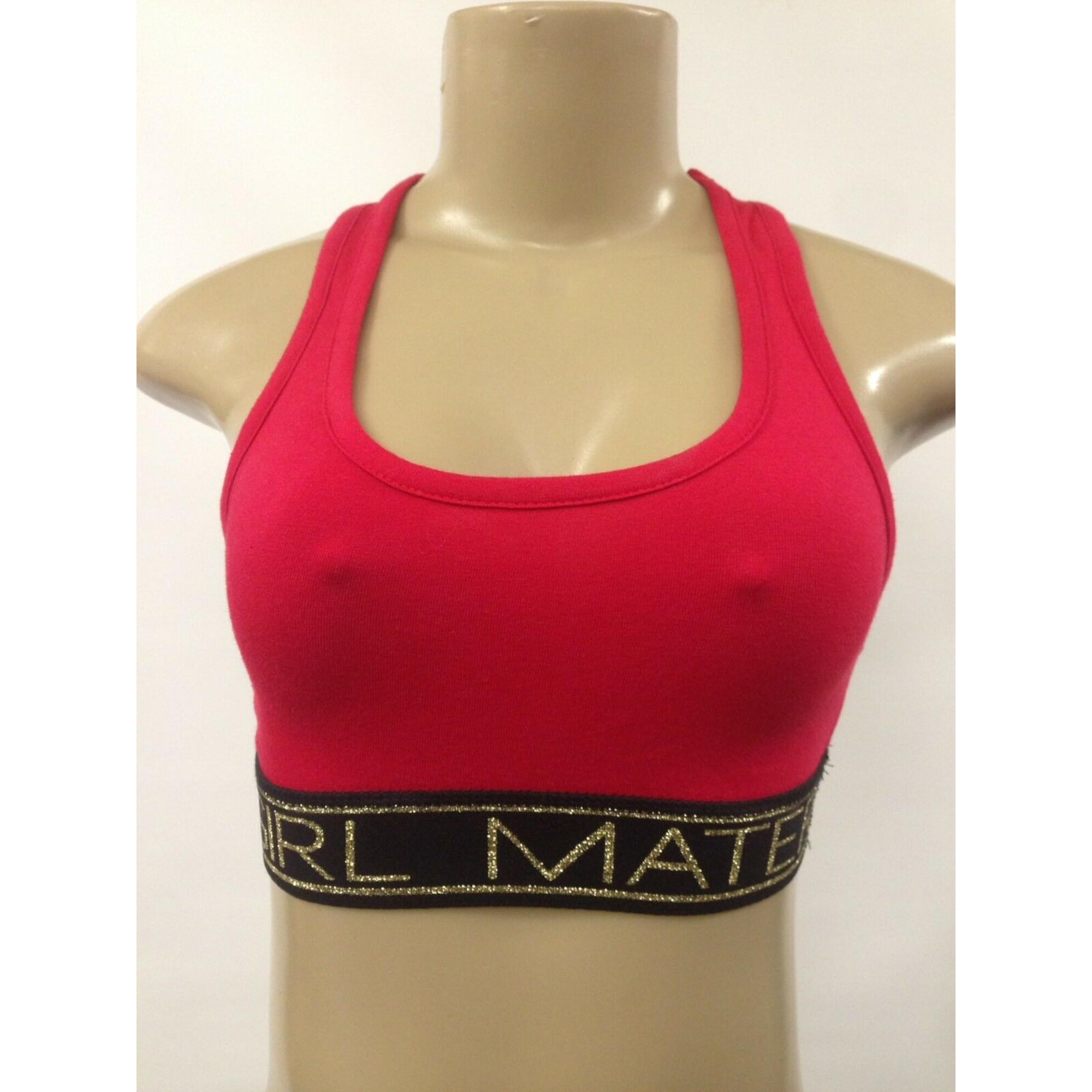 MATERIAL GIRL Intimates Red Cotton Racerback Everyday Sports Bra Juniors Size: S