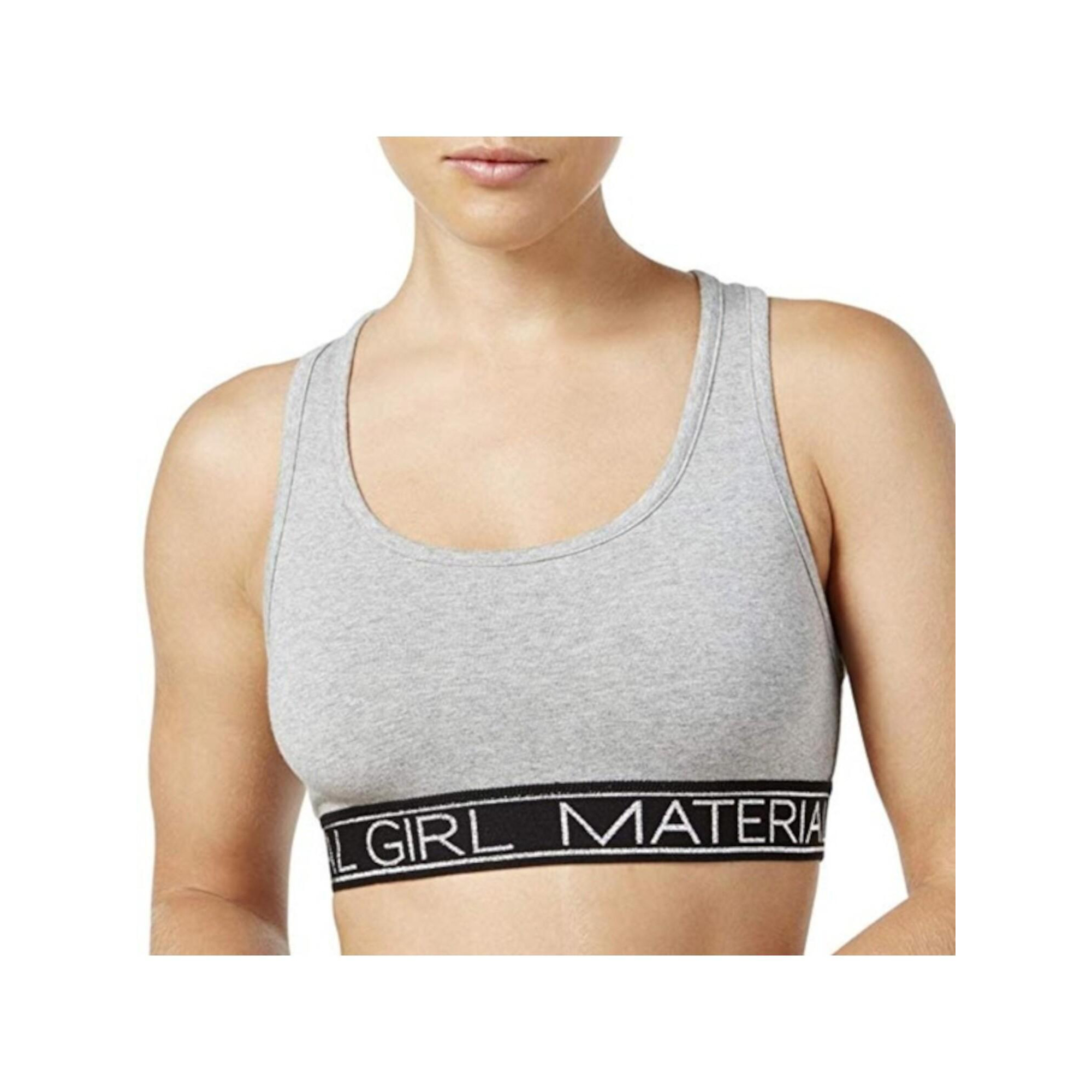 MATERIAL GIRL Intimates Gray Cotton Everyday Sports Bra Juniors Size: S