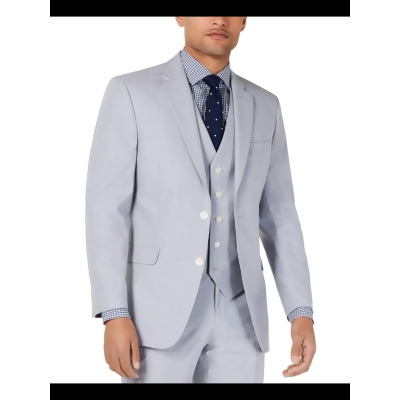 TOMMY HILFIGER Mens Colby Gray Lined Single Breasted Stretch Stretch Suit Separate Blazer Jacket 40L 
