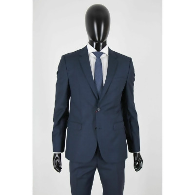 HUGO BOSS Mens Navy Single Breasted, Extra Slim Fit Wool Blend Suit Separate Blazer Jacket 40S 