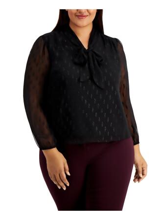 Alfani Women's Black Plus Size Tops