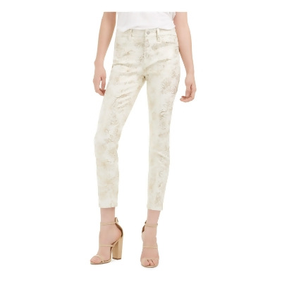 Jen 7 By 7 For All Mankind Womens Beige Cropped Pants Juniors 12 