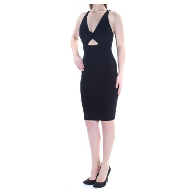DKNY Womens Black Sleeveless Above The Knee Body Con Evening Dress Size: M 