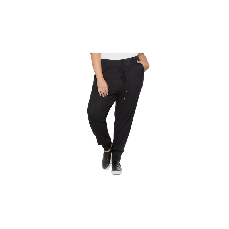 BLACK TAPE Womens Gray Waist Cuffed Hem Active Wear Lounge Pants Plus 2X