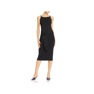 UPC 883389755521 product image for Helmut Lang Womens Black Tie Ribbed Sleeveless Square Neck Midi Wear To Work Bod | upcitemdb.com