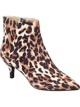 kitten heel leopard booties