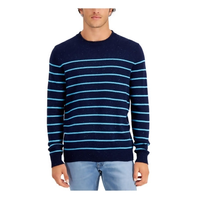 CLUBROOM Mens Gregor Navy Striped Crew Neck Classic Fit Pullover Sweater XXL 