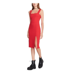 UPC 192115841309 product image for Betsey Johnson Womens Red Stretch Sleeveless Square Neck Midi Sheath Dress Xl -  | upcitemdb.com