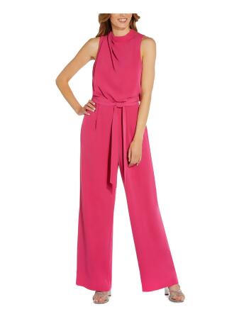 adrianna papell pink jumpsuit