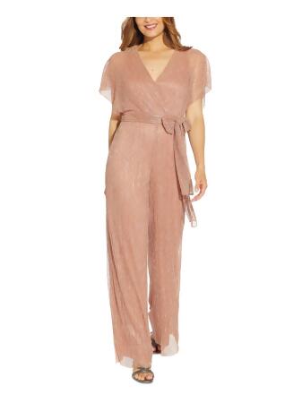 adrianna papell pink jumpsuit