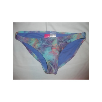 XHILARATION Women's Purple Palm Print Bikini Swimwear Bottom XL 