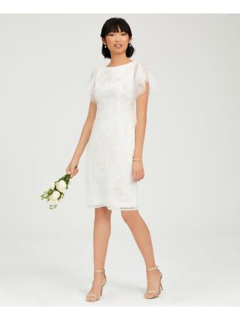 Adrianna Papell Ivory Lace Cocktail Dress