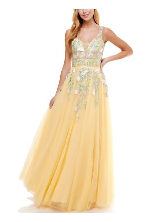 Yellow formal dresses hot sale for juniors