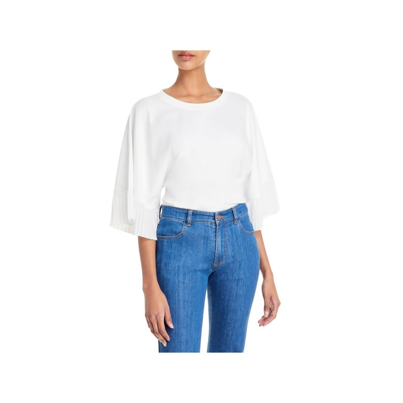 See by chloé laser discount cut cotton blend bell top