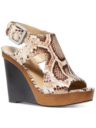 MICHAEL KORS Womens Beige Snakeskin 1/2
