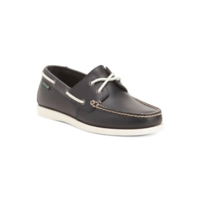 EASTLAND Mens Navy Seaport Round Toe Slip On Leather Boat Shoes 12 D 