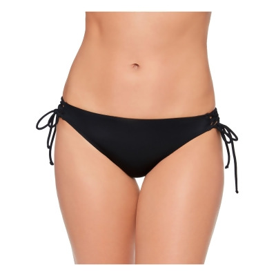 SALT + COVE Women's Black Stretch Lined Moderate Coverage Tie Hipster Swimsuit Bottom XL 