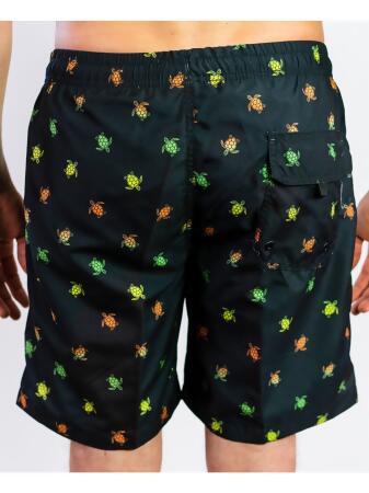 BEAUTIFUL GIANT Mens Black Drawstring Lined Athletic Fit Swim Trunks S 
