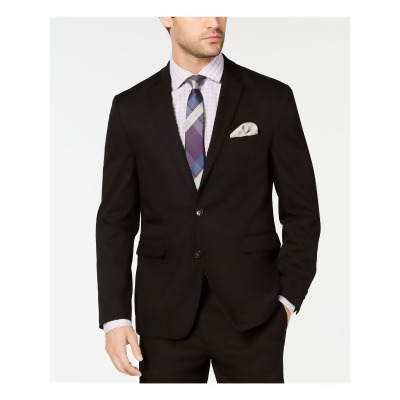 VINCE CAMUTO Mens Black Single Breasted, Stretch, Slim Fit Wrinkle Resistant Suit Separate Blazer Jacket 42R 