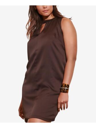 Shop Sleeveless Shift Dress with Polo Neck Online