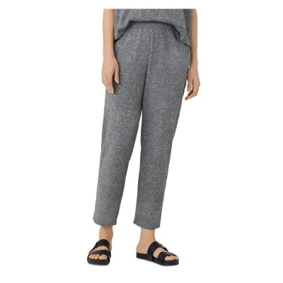 EILEEN FISHER Womens Gray Pocketed Pull On Tapered Ankle Heather Wear To Work Pants M 