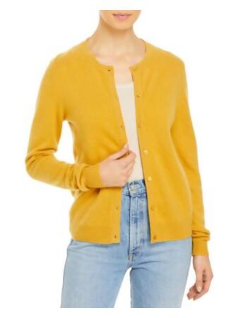 Yellow button up online sweater