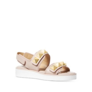 UPC 196108114586 product image for Michael Kors Womens Pink Quilted Footbed Cushioned Studded Stark Round Toe Wedge | upcitemdb.com