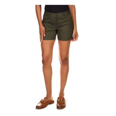MICHAEL MICHAEL KORS Womens Green Zippered Pocketed Hook And Bar Closure Shorts Shorts 2 