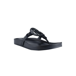 UPC 196301261971 product image for Tommy Hilfiger Womens Black Cut Out Comfort Relina Open Toe Slip On Thong Sandal | upcitemdb.com