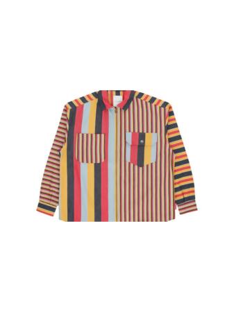 NAPAPIJRI Mens Yellow Striped Full Zip Casual Shirt XL