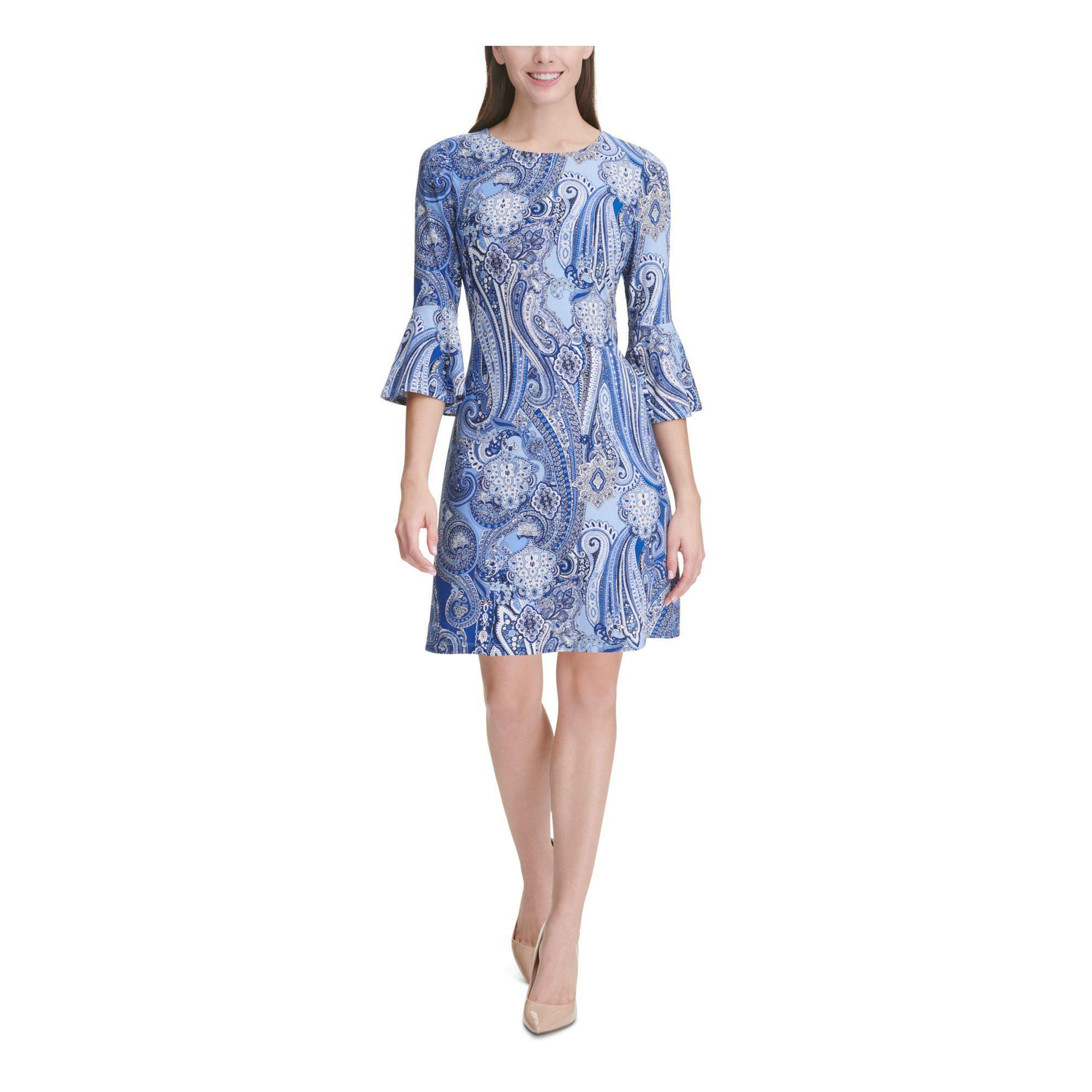 Tommy hilfiger paisley bell sleeve dress Clearance