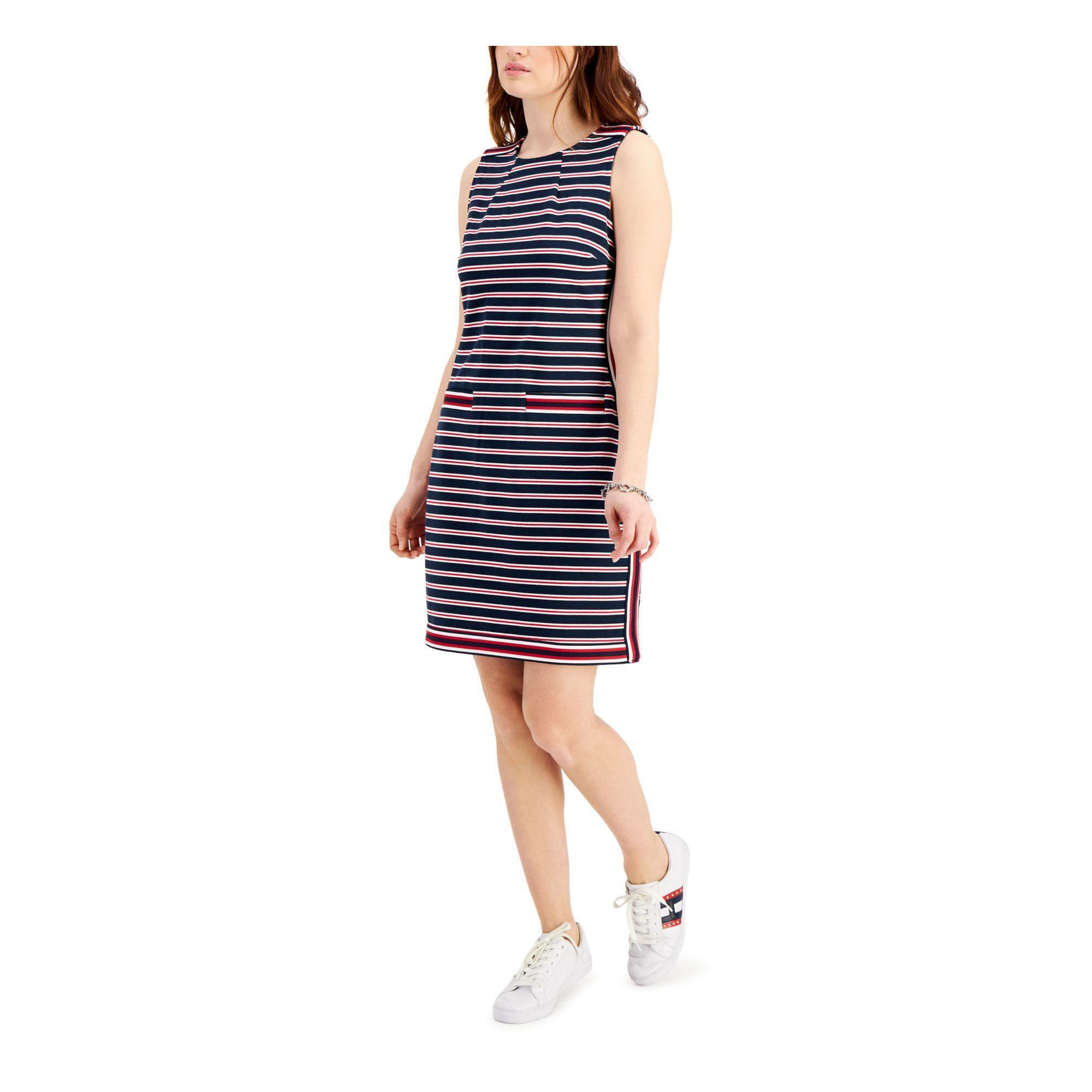 Tommy hilfiger striped sleeveless dress Clearance