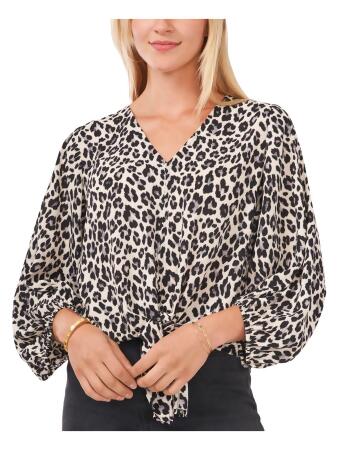 Vince camuto best sale leopard print blouse