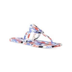 UPC 195167386897 product image for Lauren Ralph Lauren Womens White Floral Cut Out Audrie Round Toe Slip On Thong S | upcitemdb.com