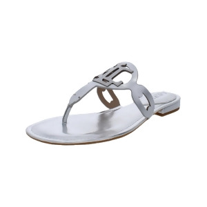 UPC 195167065358 product image for Lauren Ralph Lauren Womens Silver Logo Metallic Padded Audrie Round Toe Block He | upcitemdb.com