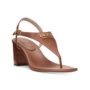 UPC 195167387528 product image for Lauren Ralph Lauren Womens Brown Logo Adjustable Strap Padded Westcott Round Toe | upcitemdb.com