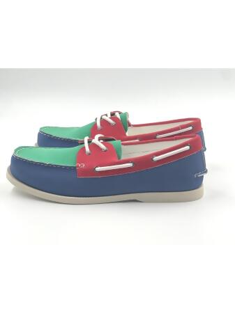 CLUBROOM Mens Green Color Block Comfort Elliot Round Toe Lace-Up Boat Shoes 8 M 