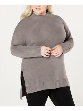 Crew-Neck Tunic Sweater