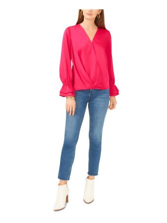 Vince camuto faux wrap sales top