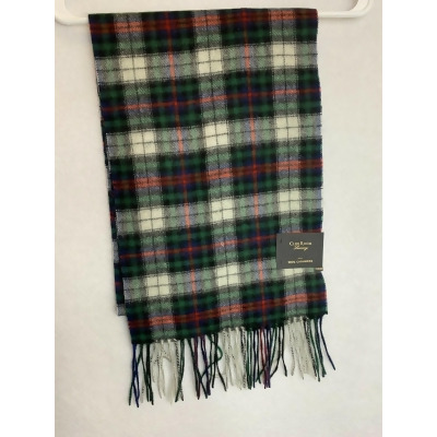 CLUBROOM LUXURY Mens Green Fringed Cashmere Winter Scarf 