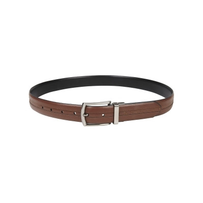 CLUBROOM Mens Brown Reversible Stretch 100% Polyurethane Casual Belt M 