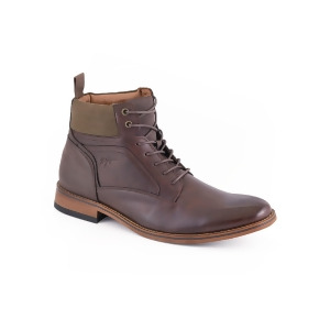 UPC 196496845765 product image for Tommy Hilfiger Mens Brown Cushioned Bowler Round Toe Lace-Up Boots Shoes 10.5 M  | upcitemdb.com