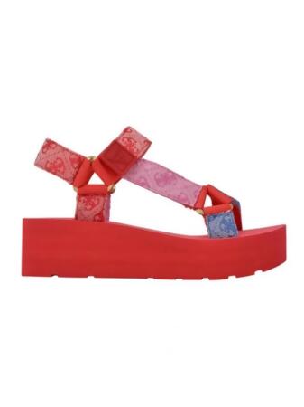 Women's Plus Size Pam Wide Width Strappy Wedge Red