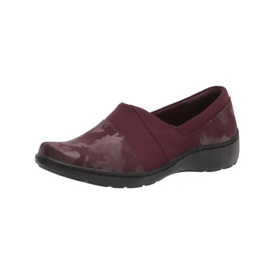 COLLECTION BY CLARKS Womens Maroon Cushioned Cora Round Toe Slip On Flats Shoes 7.5 M 