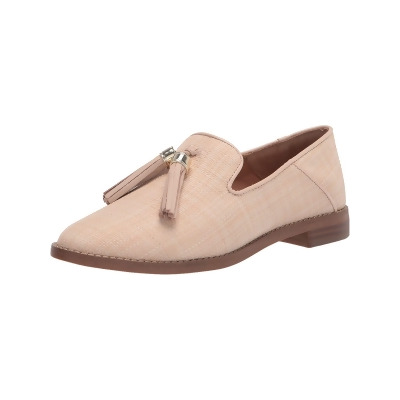 FRANCO SARTO Womens Beige Woven Cushioned Tasseled Hadden 2 Almond Toe Block Heel Slip On Loafers Shoes 6.5 M 
